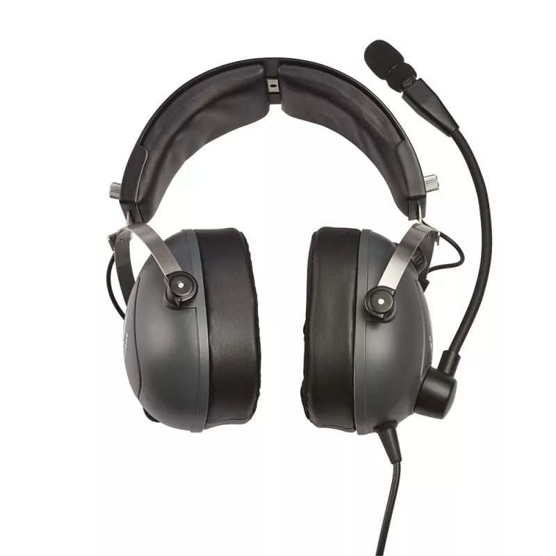Thrustmaster T.Flight U.S. Air Force Austiņas Vadu Galvas saite Aviācija/Gaisa satiksmes kontrole Melna, Pelēka