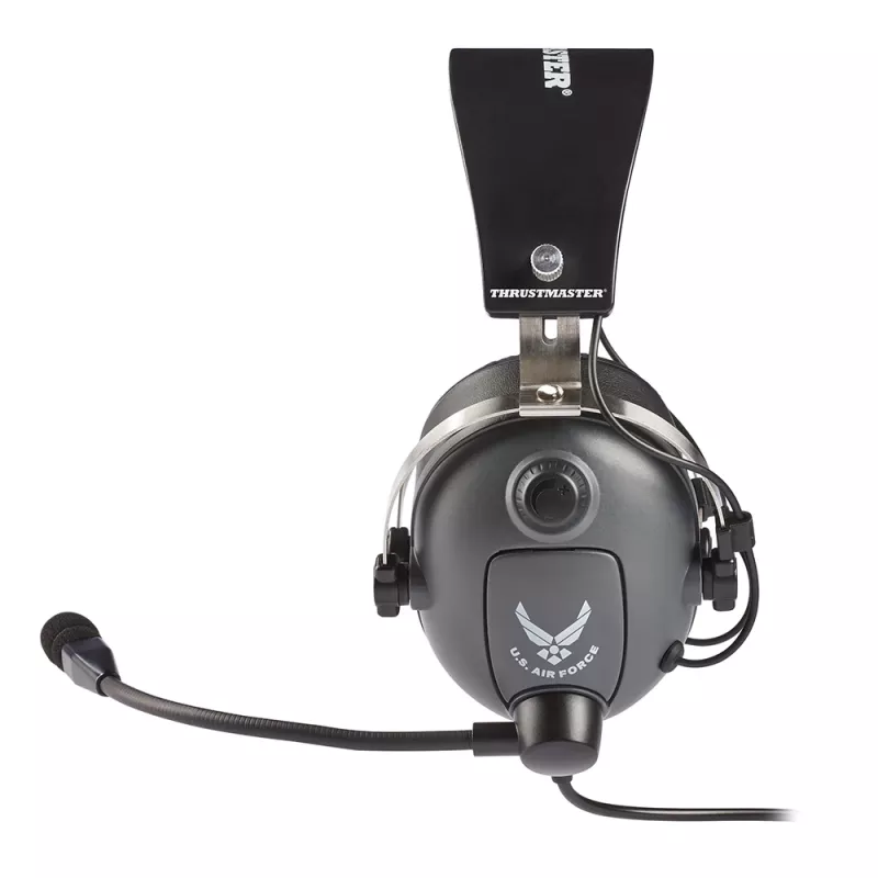 Thrustmaster T.Flight U.S. Air Force Austiņas Vadu Galvas saite Aviācija/Gaisa satiksmes kontrole Melna, Pelēka