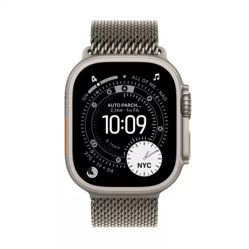 APPLE Watch Ultra 3 (2025) 5G 49mm dabīgā titāna korpuss ar dabīgā titāna Milānas cilpu M