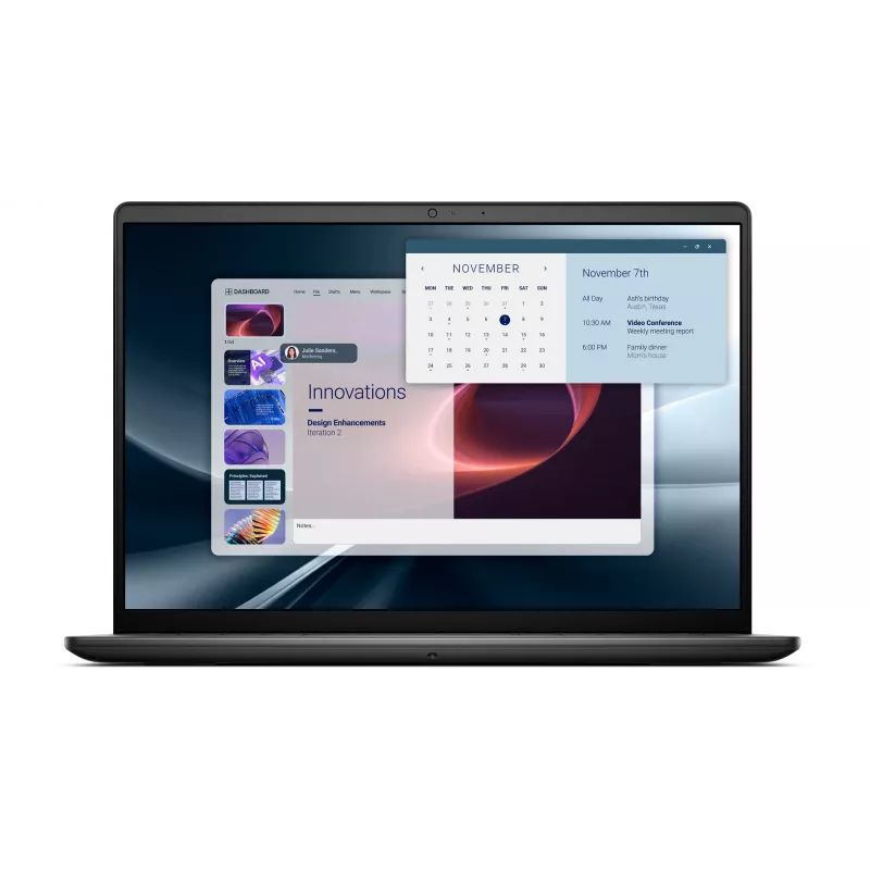 Portatīvais dators Dell Pro 14 Essential PV14255 XGHVP, AMD Ryzen 5 220, 14 collu Full HD+ 1920x1200, 16 GB DDR5, 512 GB NVMe SSD, Radeon 740M, Wi-Fi 6 (802.11ax), Bluetooth, Windows 11 Pro, vācu tastatūra, melns