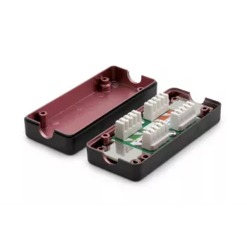 DIGITUS sadales kārba CAT 7, 600 MHz LSA spailēm AWG 22-26, pilnībā ekranēta kompakta konstrukcija, 26x35x80 mm