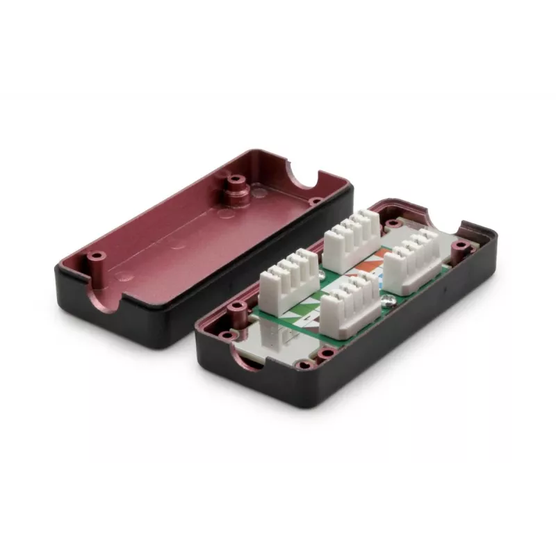 DIGITUS sadales kārba CAT 7, 600 MHz LSA spailēm AWG 22-26, pilnībā ekranēta kompakta konstrukcija, 26x35x80 mm