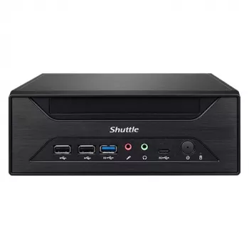 Shuttle XPC slim Barebone XH610 - S1700, Intel H610, 1xDP, 1xHDMI, 1x VGA, 2x COM (RS232), 2x LAN (2.5G un 1G), 1x slim 5,25 inch, 2x 3,5 inch, 2x M.2, 24/7 nepārtraukta darbība