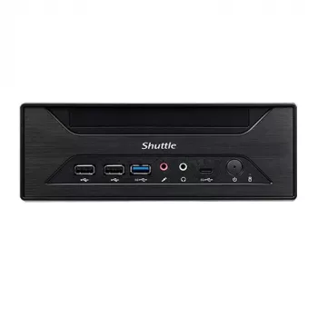 Shuttle XPC slim Barebone XH610 - S1700, Intel H610, 1xDP, 1xHDMI, 1x VGA, 2x COM (RS232), 2x LAN (2.5G un 1G), 1x slim 5,25 inch, 2x 3,5 inch, 2x M.2, 24/7 nepārtraukta darbība