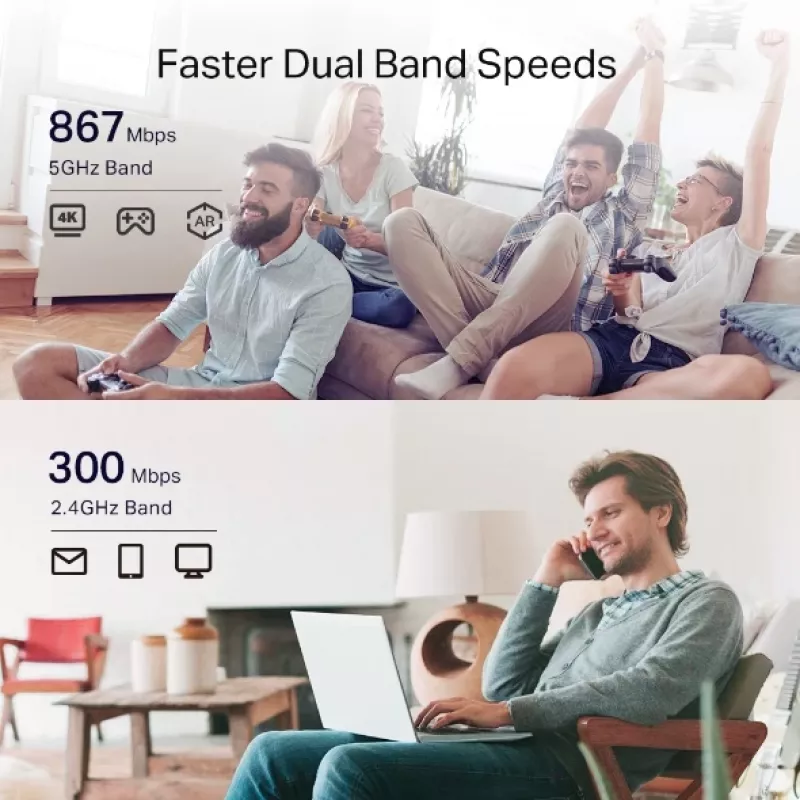 TP-Link RE335 tīkla atkārtotājs 867 Mbit/s Balts