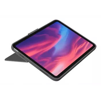 LOGITECH Combo Touch iPad (10. paaudze) - Oksfordas Pelēks - Qwerty UK