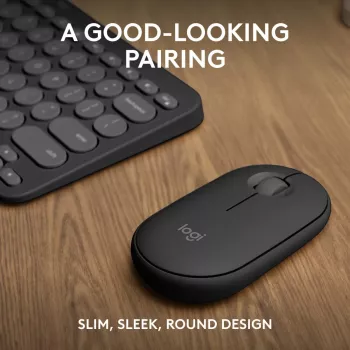 LOGITECH Pebble 2 Combo Tonal Graphite QWERTY US — Bezvadu klaviatūras un peles komplekts