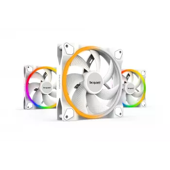 be quiet! Light Wings White 140mm PWM trīskāršs komplekts | 3 datora korpusa ventilatori 14 cm, balti