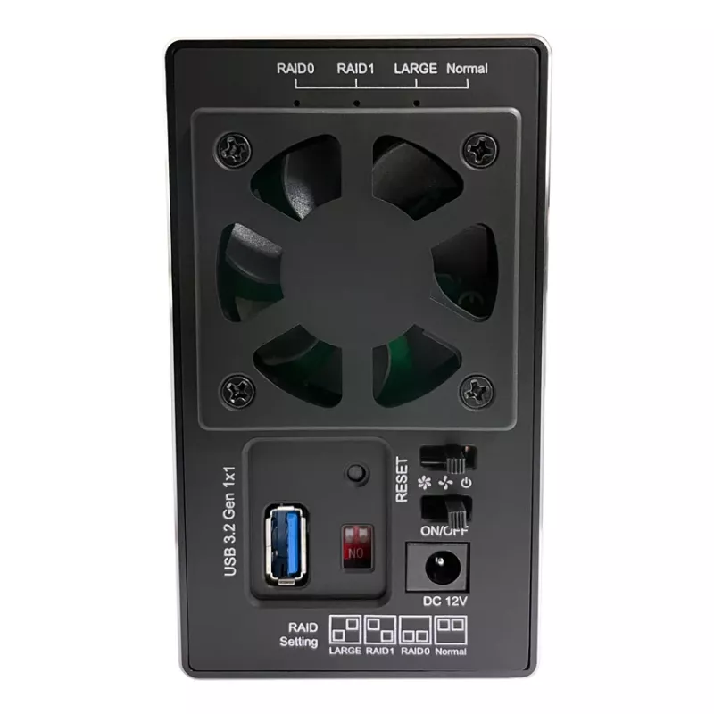 LC-POWER LC-35U3-RAID-2, ārējais korpuss diviem 3.5 inch cietajiem diskiem ar RAID, alumīnijs, melns