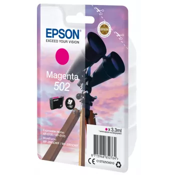 Epson 502 oriģinālā magenta tinte, standarta ietilpība, 3.3 ml, 1 gab., 165 lappuses