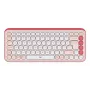 LOGITECH bezvadu tastatūra Pop Icon Keys - Rozā un Baltā - QWERTY UK