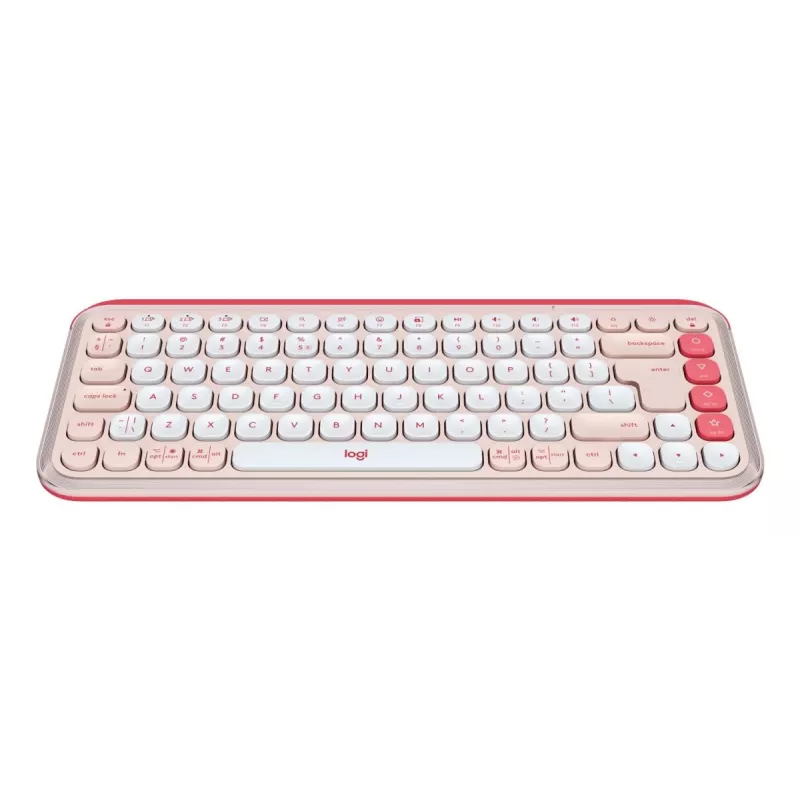 Logitech POP Icon Keys bezvadu tastatūra, rozā, QWERTY, ASV starptautiskā