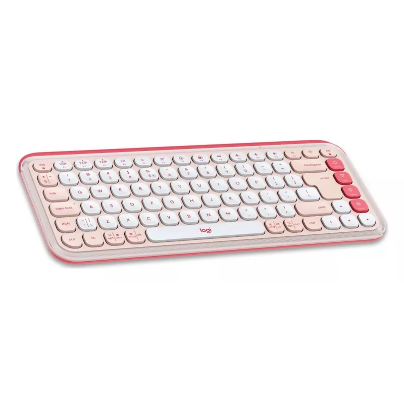 Logitech POP Icon Keys bezvadu tastatūra, rozā, QWERTY, ASV starptautiskā