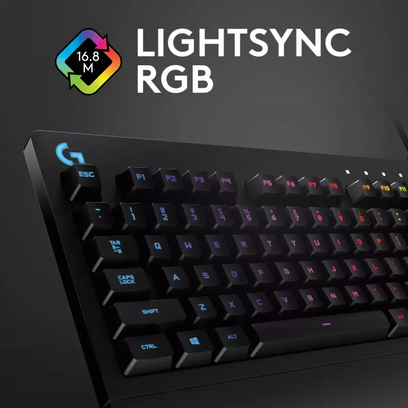 Spēļu tastatūra Logitech G G213 Prodigy Full-size RGB LED Vadu