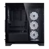 XPG Invader X BTF Midi Tower datora korpuss, ATX/Micro-ATX/Mini-ITX, rūdīts stikls, 5 x 120 mm ARGB ventilatori, USB-C, bez barošanas avota, melns