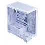 XPG Invader X BTF Midi Tower datora korpuss, ATX/Micro-ATX/Mini-ITX, caurspīdīga sānu siena, 5 x 120 mm ARGB ventilatori, USB-C, bez barošanas avota, balts