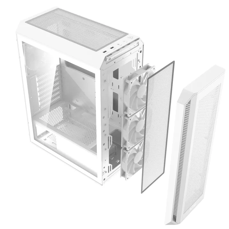 XPG VALOR AIR PLUS MID-TOWER-Case White, Midi Tower, PC, Balts, ATX, micro ATX, Mini-ITX, SPCC, 16 cm