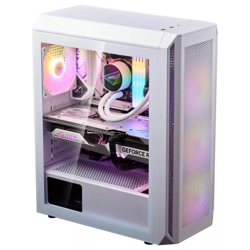 XPG VALOR AIR PLUS MID-TOWER-Case White, Midi Tower, PC, Balts, ATX, micro ATX, Mini-ITX, SPCC, 16 cm