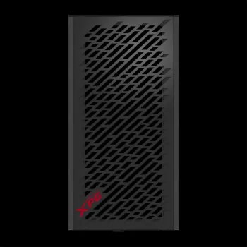 XPG VALOR AIR Melnais Midi Tower korpuss, ATX, Carbon tērauds, Rūdīts stikls, 16.6 cm