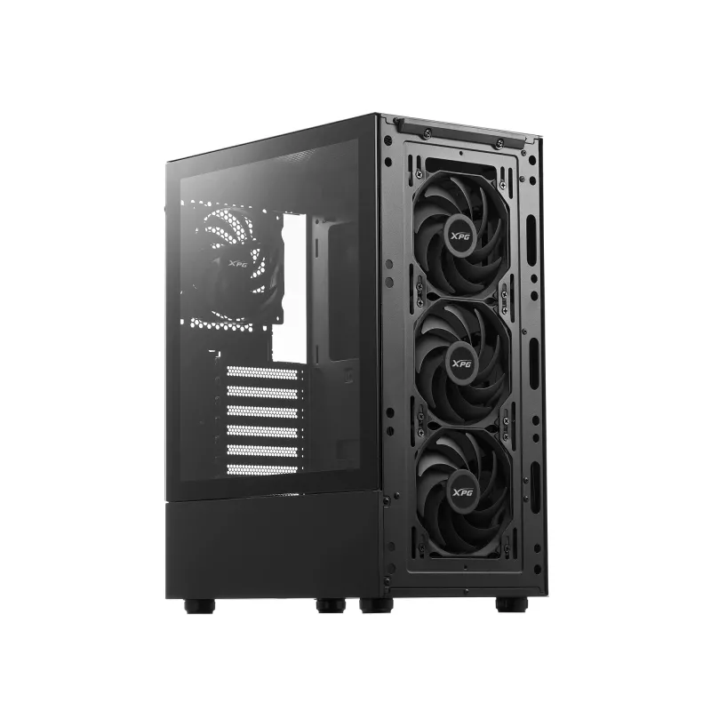 XPG VALOR MESH Melns Midi Tower, ATX/mATX/Mini-ITX, 4x 120mm ventilatori priekšā/aizmugurē