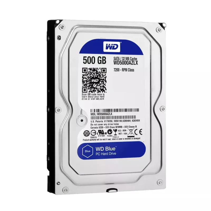 WESTERN DIGITAL Cietais disks - WD Blue WD5000AZLX - 500GB - SATA 3.5in - 7200rpm - 32MB kešatmiņa