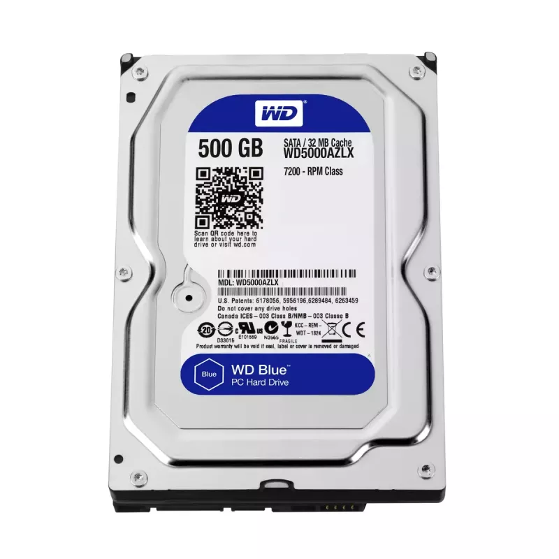 WESTERN DIGITAL Cietais disks - WD Blue WD5000AZLX - 500GB - SATA 3.5in - 7200rpm - 32MB kešatmiņa