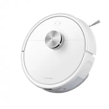 Robotputekļsūcējs Roborock Q7 TF+ — bezmaiss, LiDAR navigācija, mitrā tīrīšana, automātiskā bāzes stacija (uzlāde un tīrīšana), balts