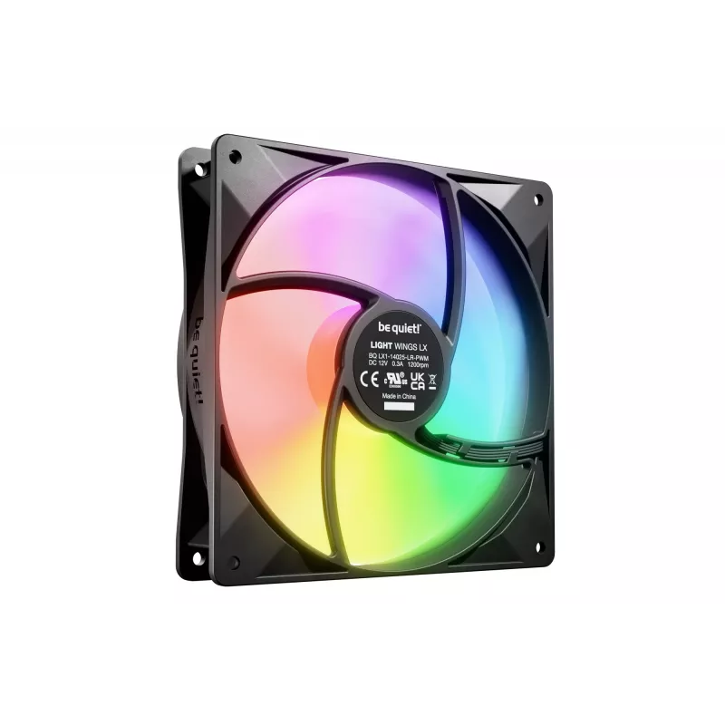 be quiet! LIGHT WINGS LX 140mm PWM 3-Pack Melns - Datora ventilators 14 cm 3 gab.