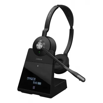Jabra Engage 75 SE - Stereo, EMEA Low Power, Bezvadu, 40 - 16000 Hz, Birojs/Zvanu centrs, 90 g, Austiņas, Melna
