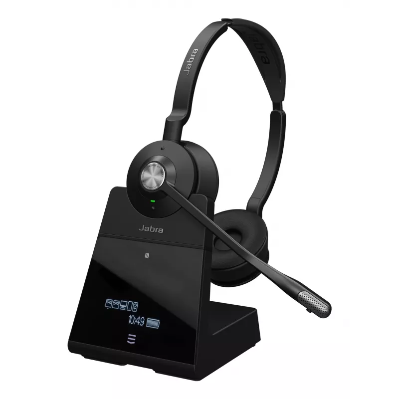 Jabra Engage 75 SE - Stereo, EMEA Low Power, Bezvadu, 40 - 16000 Hz, Birojs/Zvanu centrs, 90 g, Austiņas, Melna