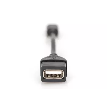 DIGITUS USB 2.0 adaptera kabelis, OTG, mini B - A vīriešu/sieviešu, 20cm, melns