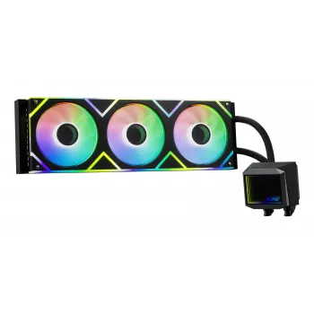 XPG LEVANTE II 360 Black, All-in-one šķidruma dzesētājs, 12 cm, Melns