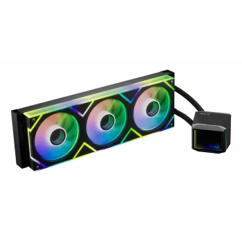 XPG LEVANTE II 360 Black, All-in-one šķidruma dzesētājs, 12 cm, Melns