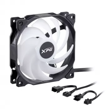 XPG VENTO 120 ARGB PWM Melns, Ventilators, 12 cm, 300 RPM, 1850 RPM, Melns