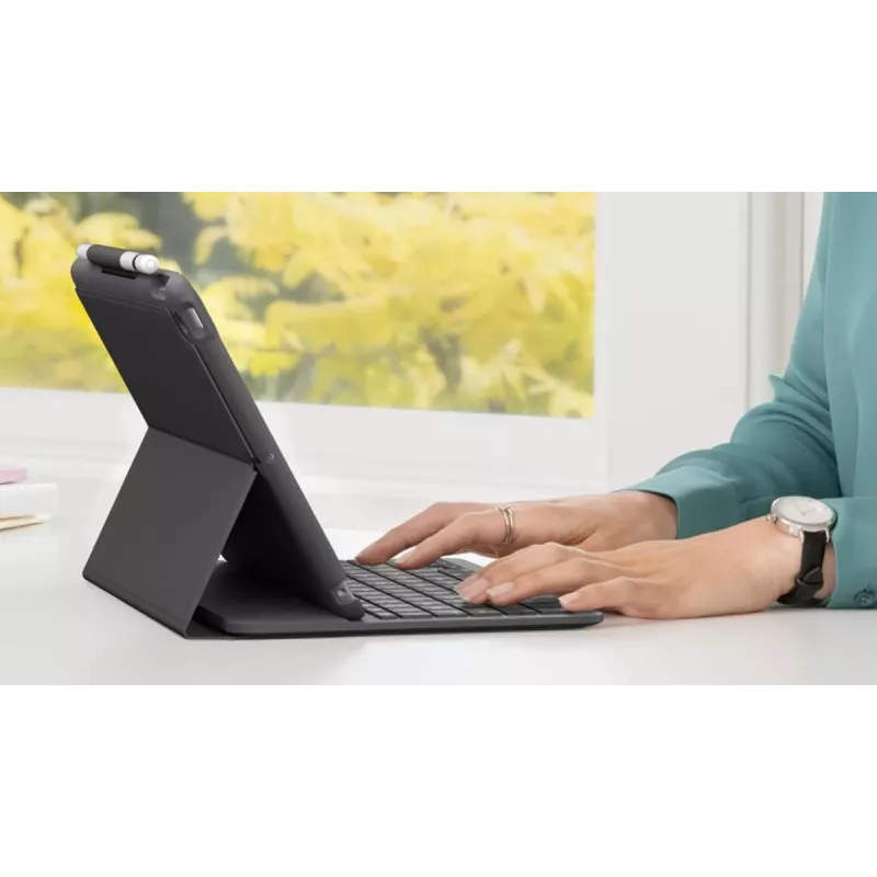 LOGITECH Slim Folio iPad 7. paaudzei Graphite Qwertz Deutsch