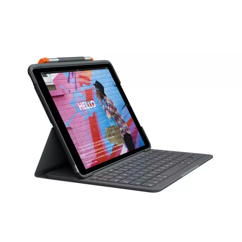 LOGITECH Slim Folio iPad 7. paaudzei Graphite Qwertz Deutsch