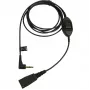 Jabra QD uz 3.5 mm kabelis ar atbildes pogu Alcatel, Melns