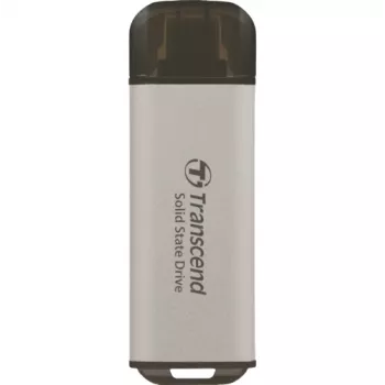 TRANSCEND ESD300 512GB pārnēsājams SSD disks, USB Type-C, 3D NAND Flash, sudraba krāsa