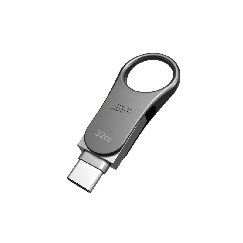 SILICON POWER Mobile C80 - 32GB Dual USB zibatmiņa - Type-C / Type-A - Pelēka