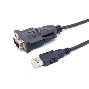 Equip USB-A uz Serial (DB9) kabelis, vīriešu/vīriešu 1.5m, melns