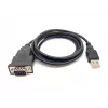Equip USB-A uz Serial (DB9) kabelis, vīriešu/vīriešu 1.5m, melns