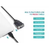Equip USB-A uz Serial (DB9) kabelis, vīriešu/vīriešu 1.5m, melns