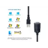 Equip USB-A uz Serial (DB9) kabelis, vīriešu/vīriešu 1.5m, melns
