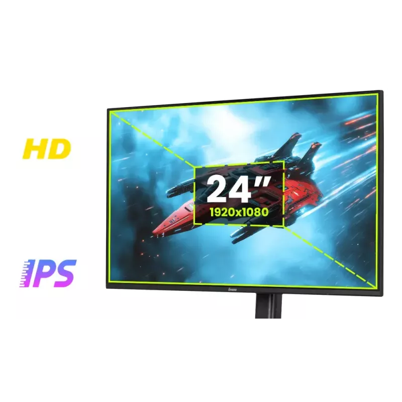 iiyama G-MASTER G2471HS-B1 dators monitors 60,5 cm (23,8 colli) 1920 x 1080 pikseļi Full HD melns