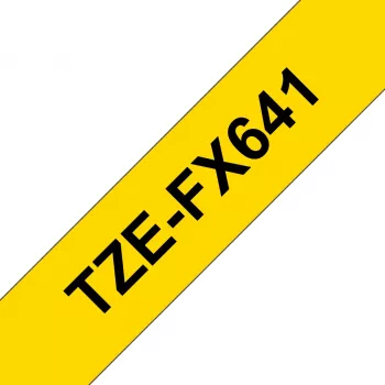 Lentas kasetne Brother TZE-FX641 (melnas burti uz dzeltena fona)