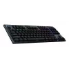 Logitech G915 X Lightspeed TKL bezvadu RGB mehāniskā spēļu tastatūra, melna, Qwerty US/International, Clicky