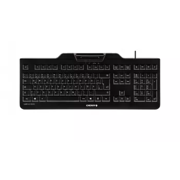 CHERRY KC 1000 SC vadu viedkaršu tastatūra, melna, USB (QWERTY — UK)