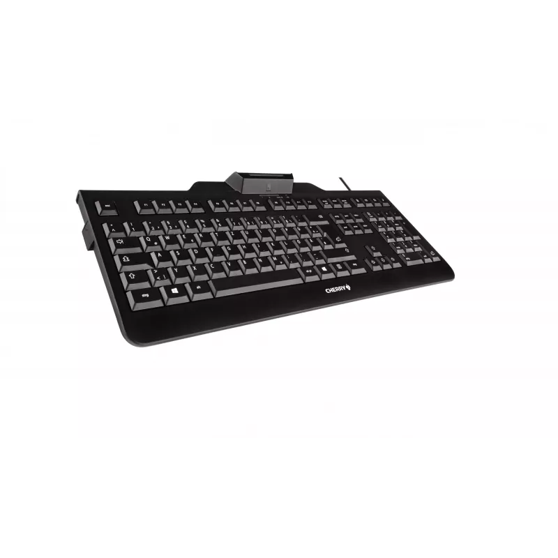 CHERRY KC 1000 SC vadu viedkaršu tastatūra, melna, USB (QWERTY — UK)
