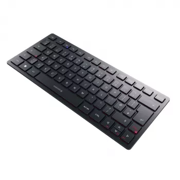 CHERRY KW 9200 MINI kompaktā tastatūra — universāla, USB + RF bezvadu + Bluetooth, QWERTY UK melna