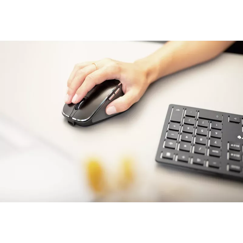 CHERRY DW 9500 SLIM bezvadu klaviatūra un pele, RF + Bluetooth, QWERTY angļu, melna, pelēka